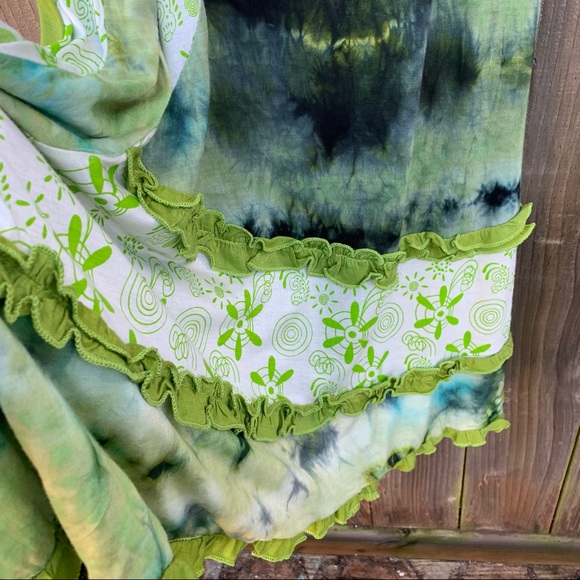 RISING INTERNATIONAL Tie Dye Ruffles Spaghetti Straps Boho Hippie Dress XXL - Picture 3 of 7